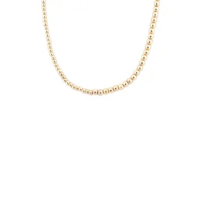 Metal Beaded Choker in Gold