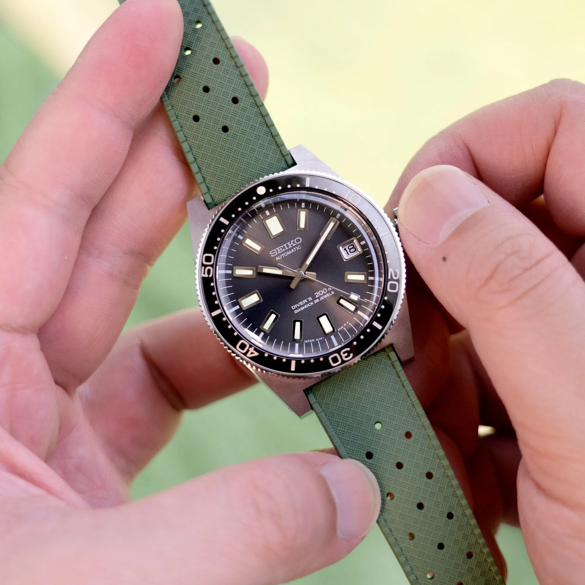 Military Green Tropic Pro FKM Quick Release rubber strap