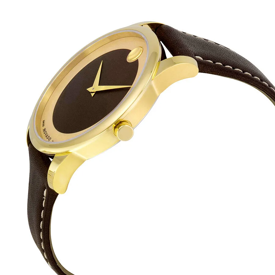 Movado Bold Brown Dial Brown Leather Men's Watch 0606880