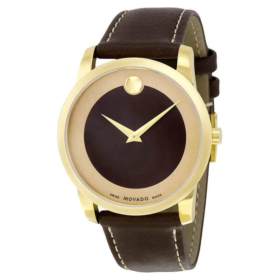 Movado Bold Brown Dial Brown Leather Men's Watch 0606880