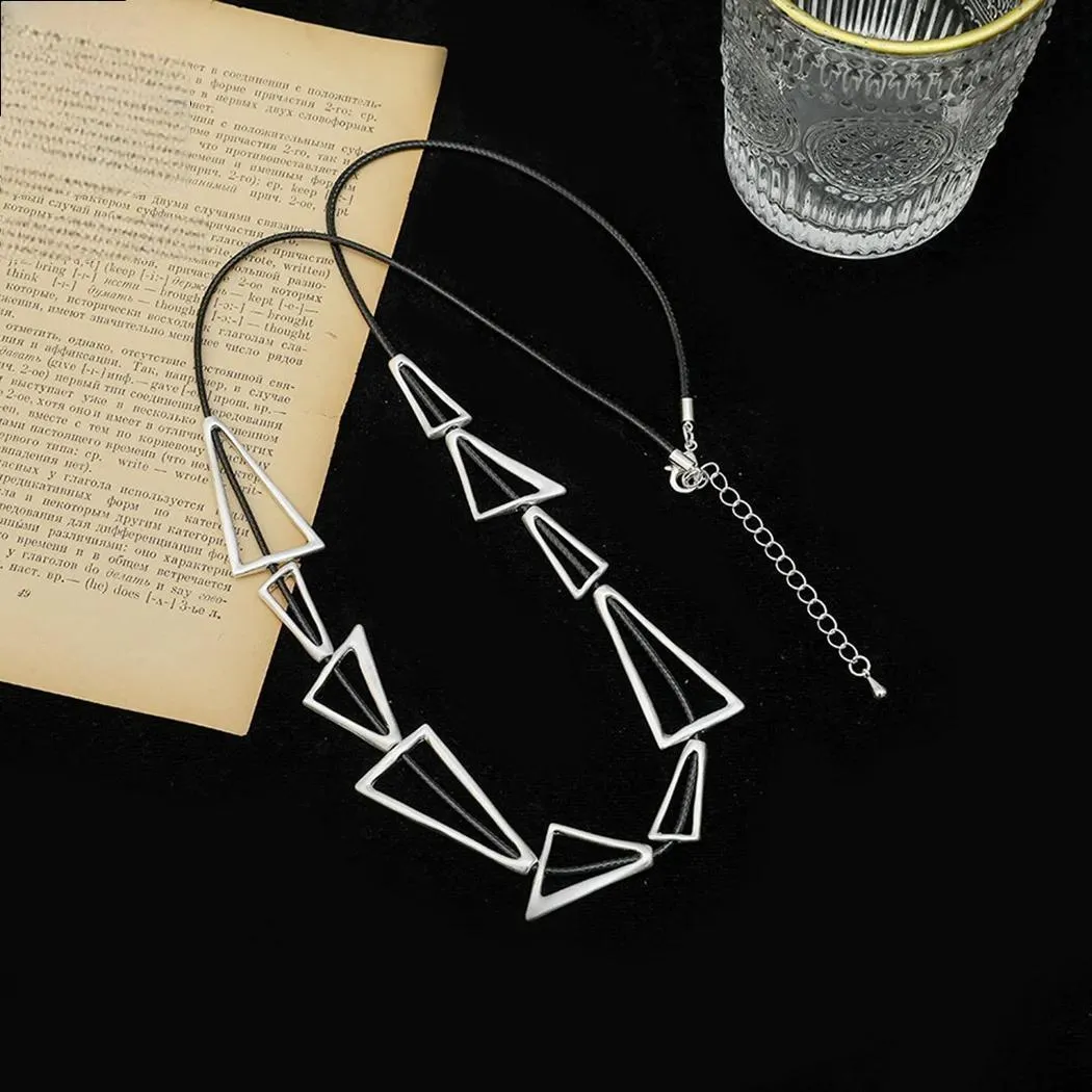 New in Vintage Alloy Necklace Jewelry for Women Geometric Gothic Long Collare Chains