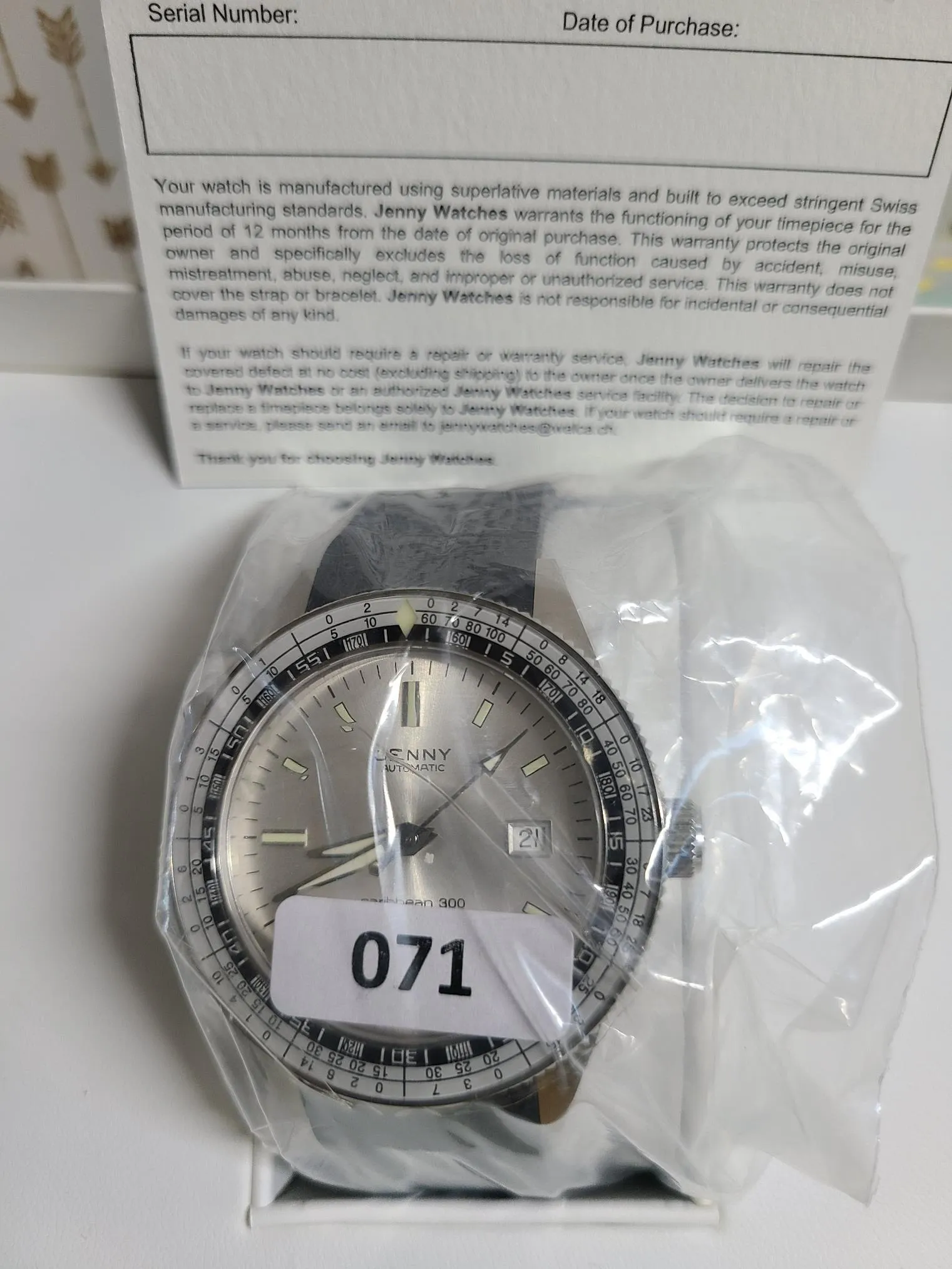 New Jenny Caribbean 300 Silver Dive Diving Watch by DOXA Limited Edition