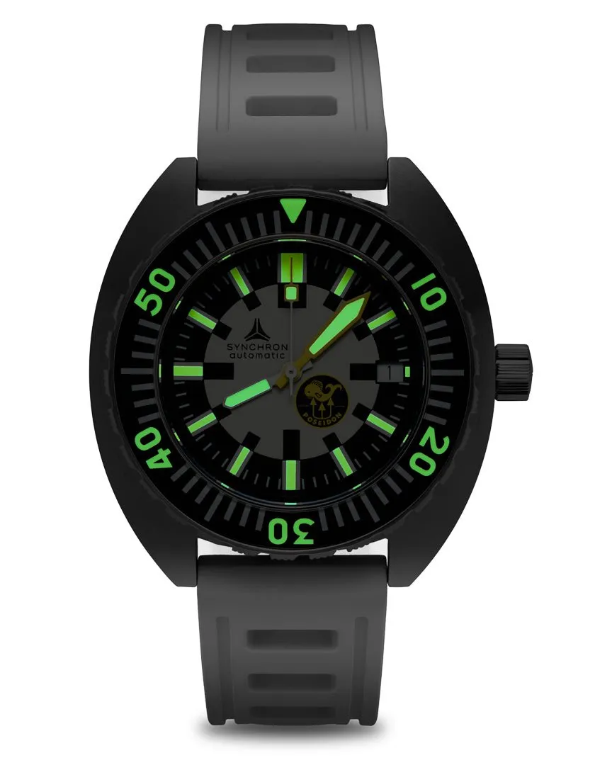 New SYNCHRON POSEIDON Diving Watch ISOfrane Rubber Limited Edition 481/1000