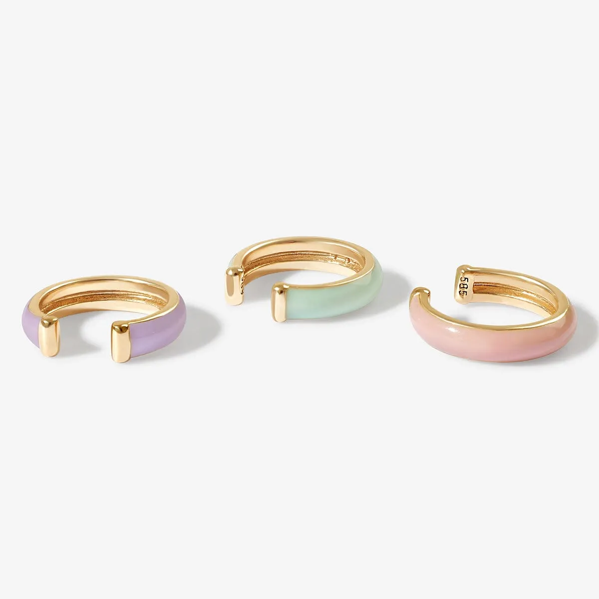 Oakes mint enamel ear cuff