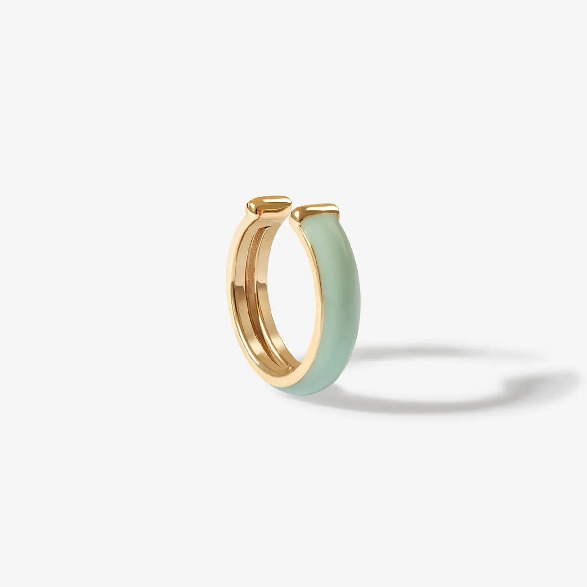 Oakes mint enamel ear cuff