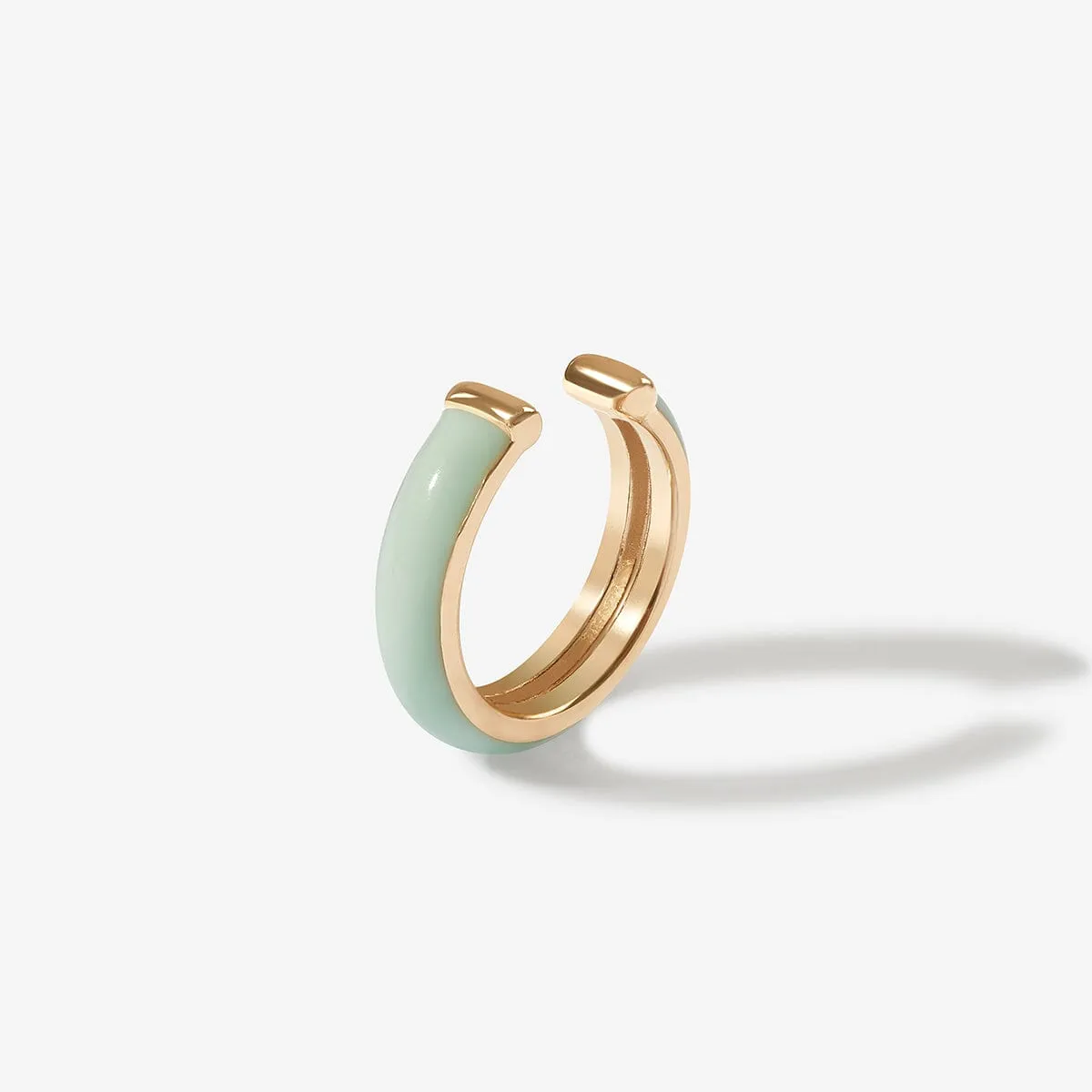Oakes mint enamel ear cuff