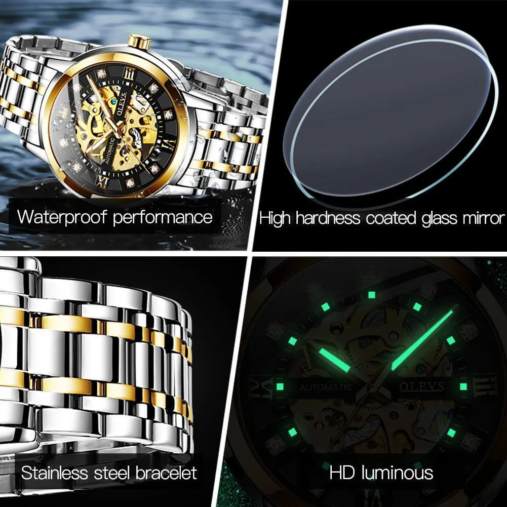 Olevs Newest Model Automatic Mechanical Luxury Wristwatch Men