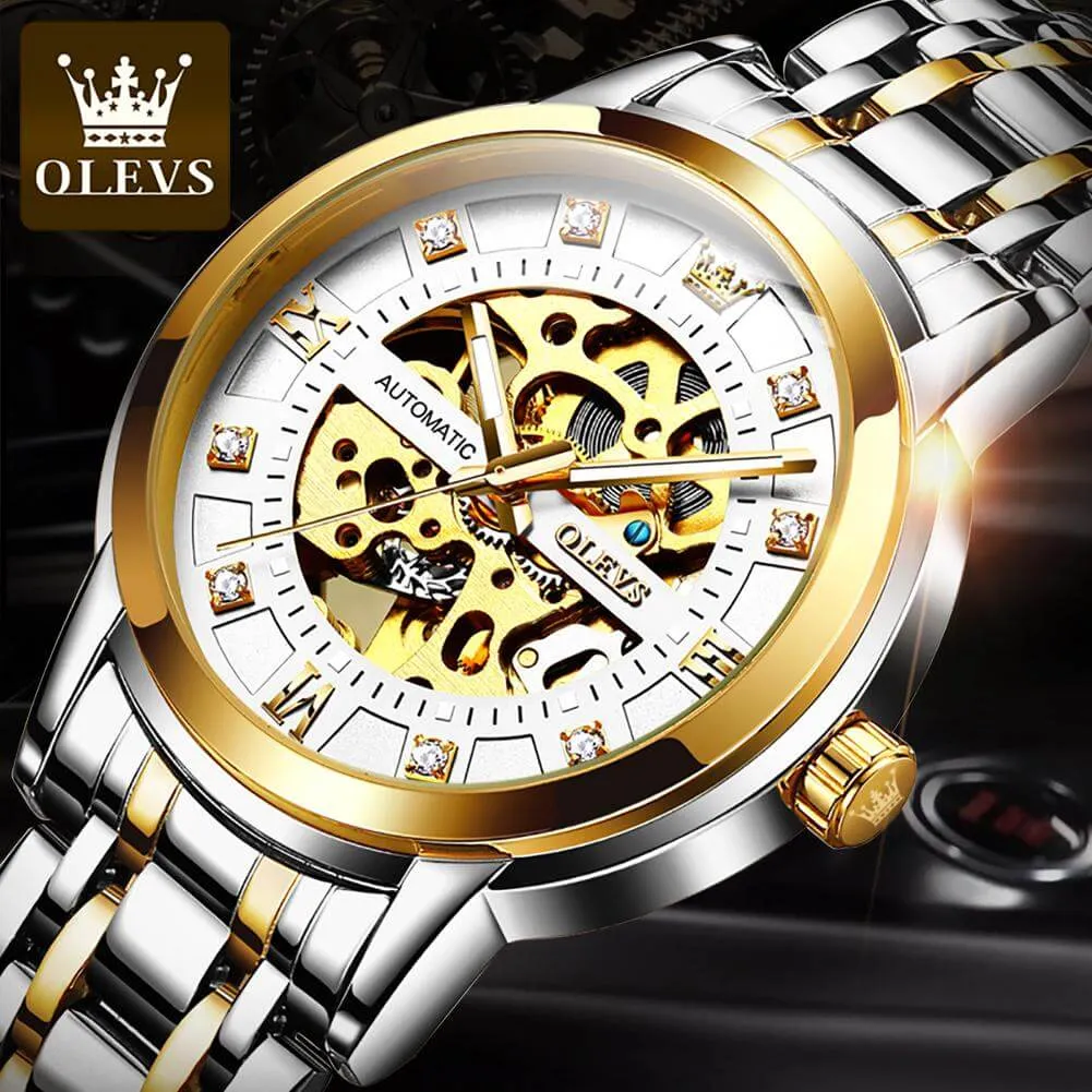 Olevs Newest Model Automatic Mechanical Luxury Wristwatch Men