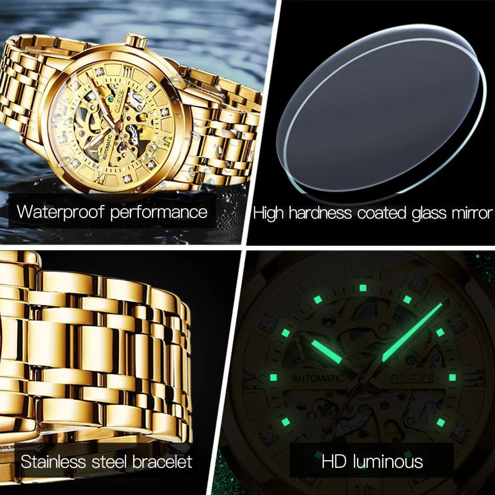 Olevs Newest Model Automatic Mechanical Luxury Wristwatch Men