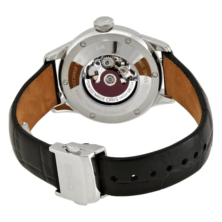 Oris Artelier Skeleton Dial Automatic Ladies Leather Watch 560-7687-4019LS 01 560 7687 4019-07 5 14 60FC