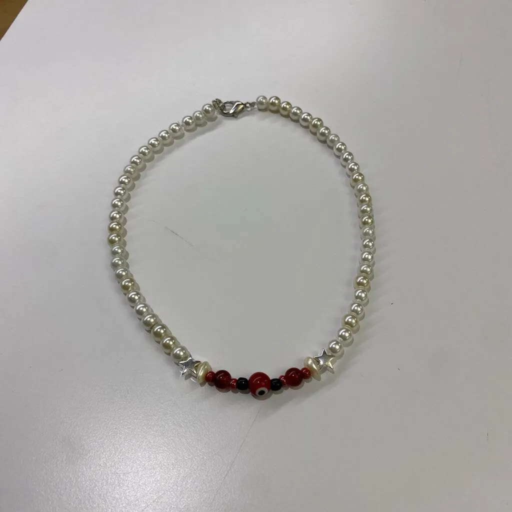 Pearly Beaded Choker (Handmade by Sara)