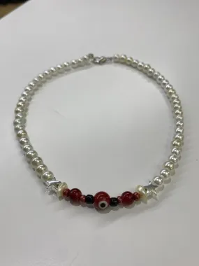 Pearly Beaded Choker (Handmade by Sara)