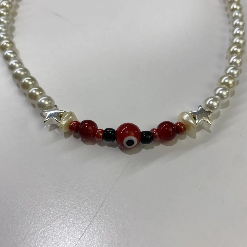 Pearly Beaded Choker (Handmade by Sara)
