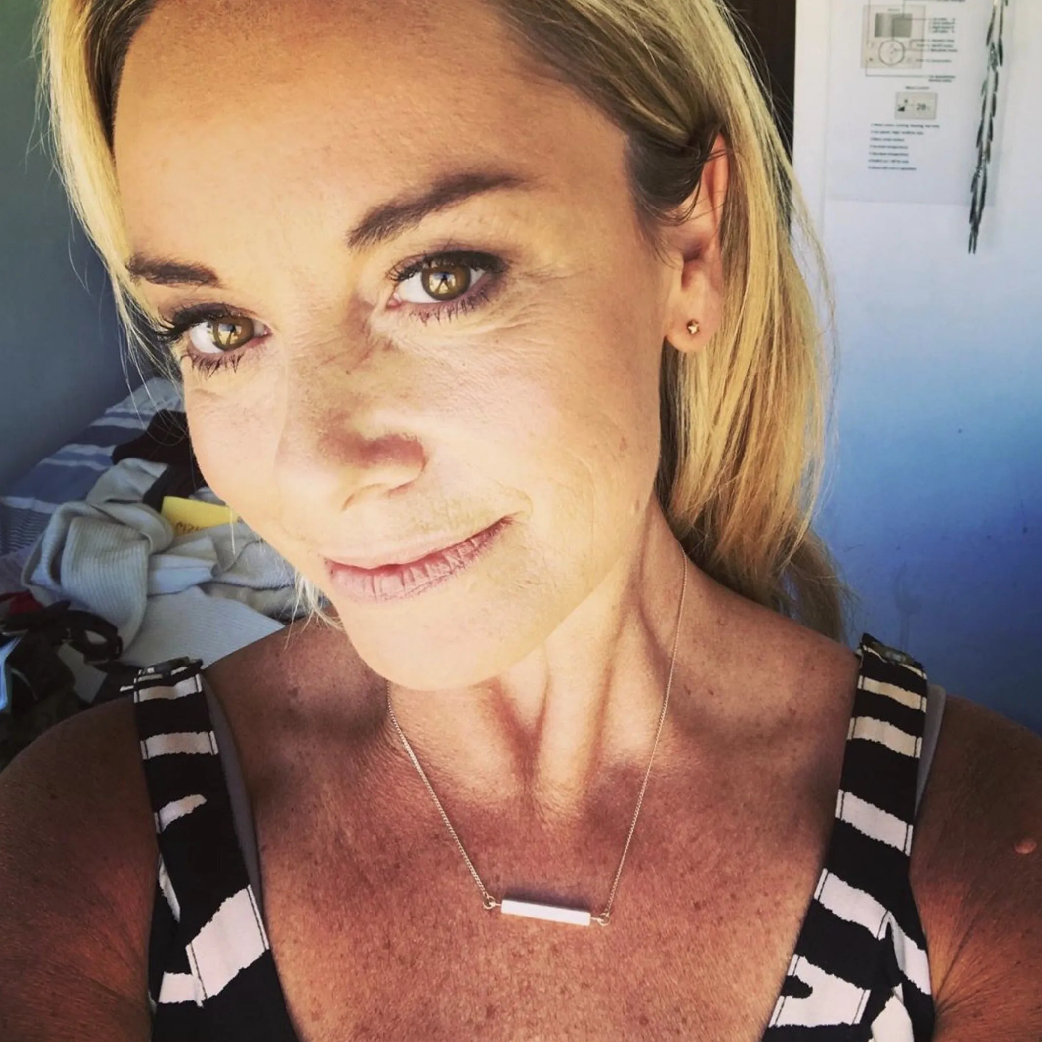 Personalised 4 Sided Solid Spinning Bar Necklace