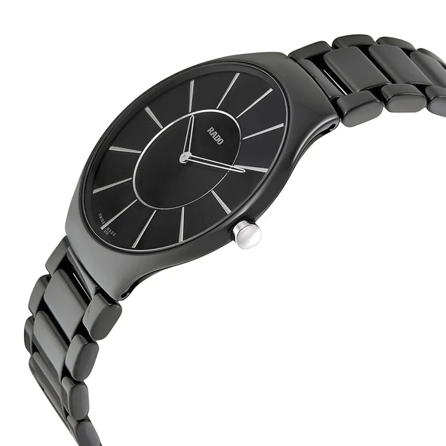 Rado Thinline Black Dial Ceramic Men's Watch R27741162