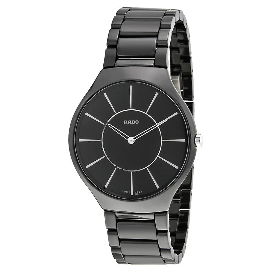 Rado Thinline Black Dial Ceramic Men's Watch R27741162