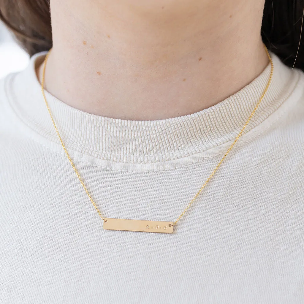 Rectangle Bar Necklace or Bracelet