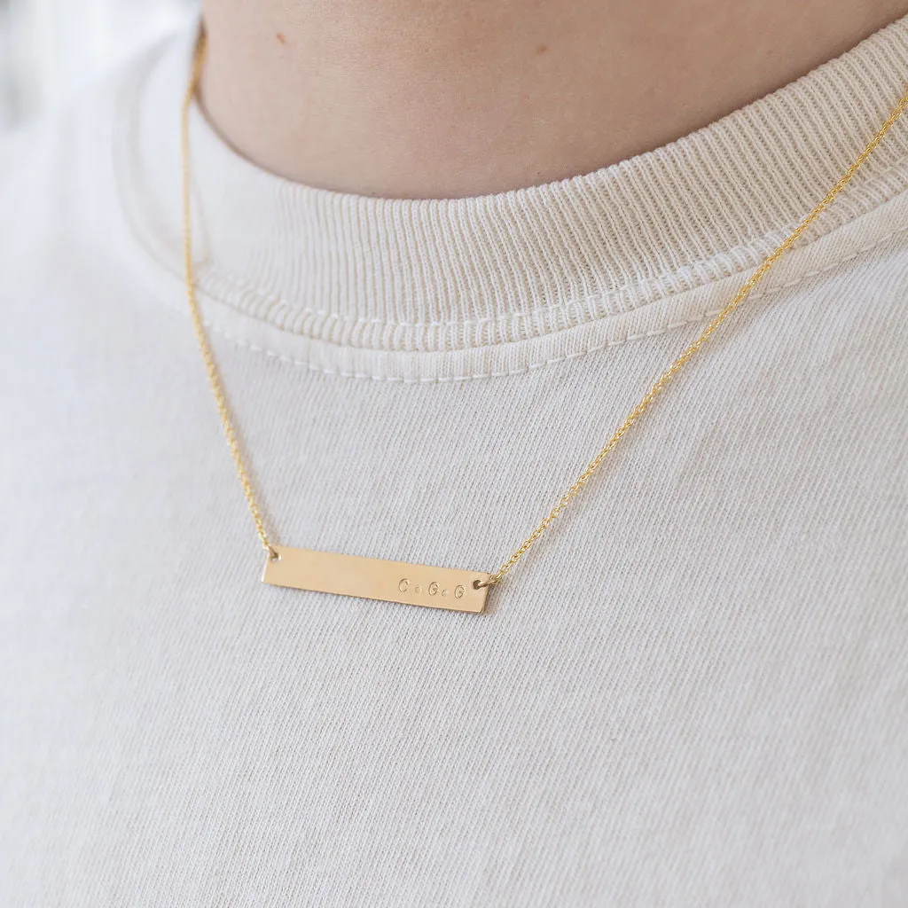 Rectangle Bar Necklace or Bracelet