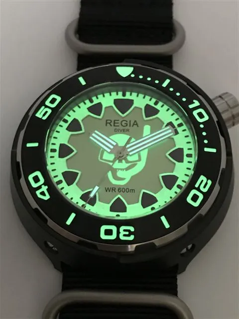 Regia Diver 2018 - NEW Green Scuba Ghost dial (Silver) (free shipping)