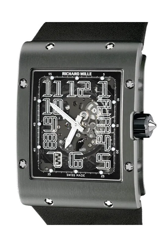 Richard Mille RM016 Black Rubber Titanium Men's Watch RM016-TIMICRO