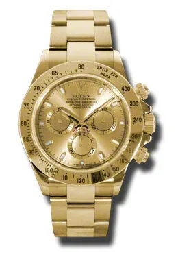 Rolex Cosmograph Daytona Gold-tone Dial 18K Yellow Gold Oyster Bracelet Automatic Men's Watch 116528CSO