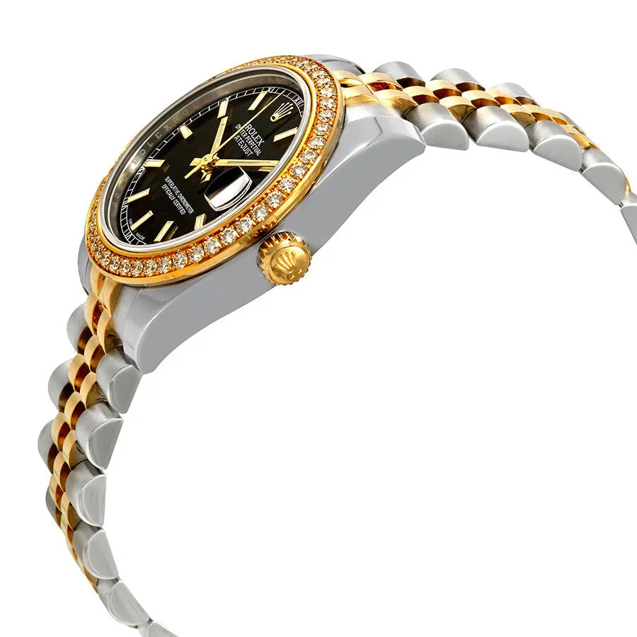 Rolex Datejust Lady 31 Black Dial Stainless Steel and 18K Yellow Gold Jubilee Bracelet Automatic Watch 178383BKSJ
