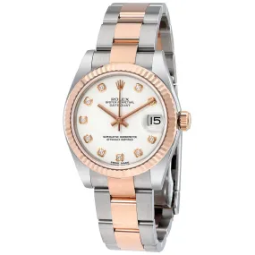 Rolex Datejust Lady 31 White Dial Stainless Steel and 18K Everose Gold Oyster Bracelet Automatic Watch 178271WDO