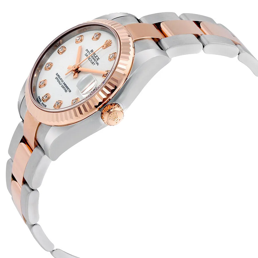 Rolex Datejust Lady 31 White Dial Stainless Steel and 18K Everose Gold Oyster Bracelet Automatic Watch 178271WDO
