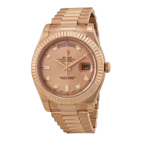 Rolex Day-Date II Champagne Dial 18K Everose Gold President Automatic Men's Watch 218235CDP