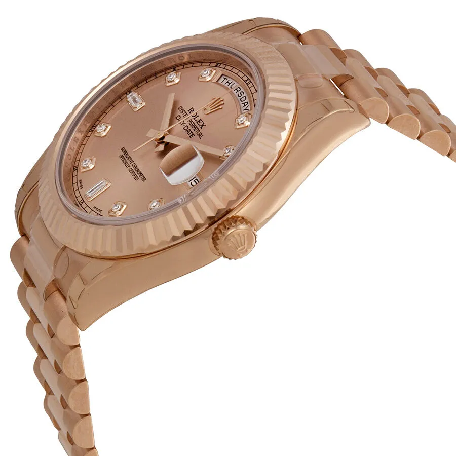 Rolex Day-Date II Champagne Dial 18K Everose Gold President Automatic Men's Watch 218235CDP