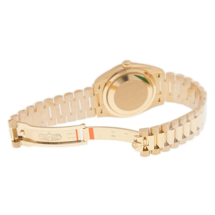Rolex Day-Date President Yellow Gold Paved-Rainbow Automatic Chronometer Diamond Ladies Watch 128238-0051