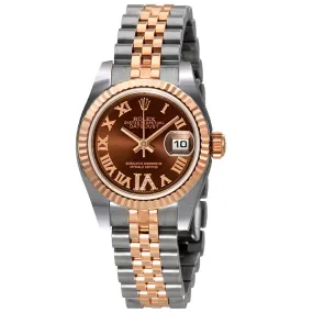 Rolex Lady Datejust 26 Chocolate Brown Dial Stainless Steel and 18K Everose Gold Jubilee Bracelet Automatic Watch 179171CHRDJ