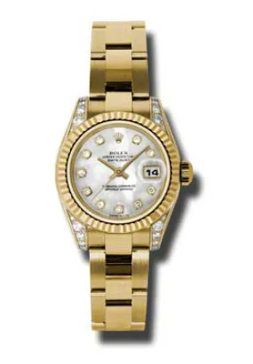 Rolex Lady Datejust 26 Mother of Pearl Dial 18K Yellow Gold Oyster Bracelet Automatic Watch 179238MDO