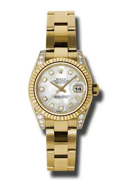 Rolex Lady Datejust 26 Mother of Pearl Dial 18K Yellow Gold Oyster Bracelet Automatic Watch 179238MDO