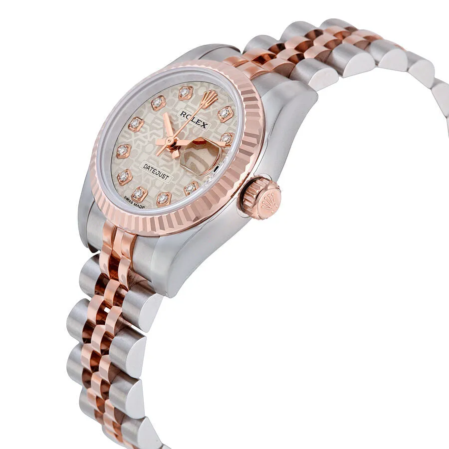 Rolex Lady Datejust 26 Silver Dial Stainless Steel and 18K Everose Gold Jubilee Bracelet Automatic Watch 179171SJDJ