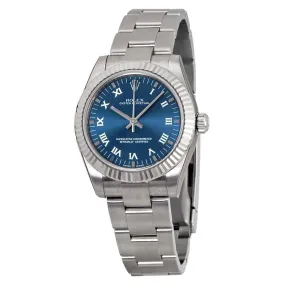 Rolex Oyster Perpetual 31 mm Blue Dial Stainless Steel Bracelet Automatic Ladies Watch 177234BLRO