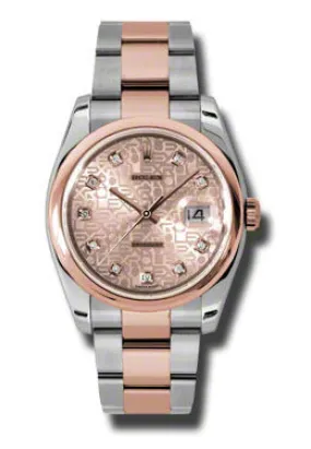 Rolex Oyster Perpetual Datejust 36 Champagne Dial Stainless Steel and 18K Everose Gold Bracelet Automatic Men's Watch 116201CJDO