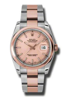 Rolex Oyster Perpetual Datejust 36 Champagne Dial Stainless Steel and 18K Everose Gold Bracelet Automatic Men's Watch 116201CSO