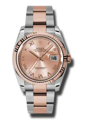 Rolex Oyster Perpetual Datejust 36 Champagne Dial Stainless Steel and 18K Everose Gold Bracelet Automatic Men's Watch 116231CRO
