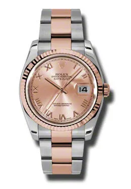 Rolex Oyster Perpetual Datejust 36 Champagne Dial Stainless Steel and 18K Everose Gold Bracelet Automatic Men's Watch 116231CRO