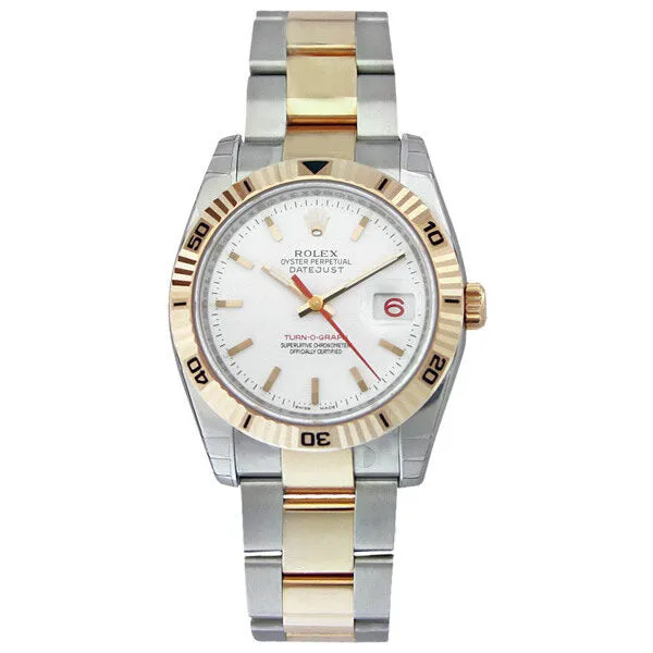 Rolex Oyster Perpetual Datejust 36 Silver Dial Stainless Steel and 18K Rose Gold Bracelet Automatic Men's Watch 116261WSO