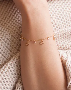 Scattered Horseshoe Diamond Bracelet