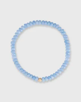 Semi Precious Beaded Choker in Dusty Blue Cloud
