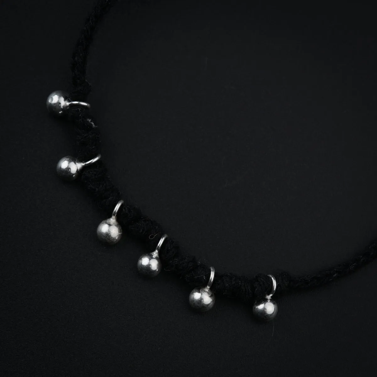 Silver Beads Anklet