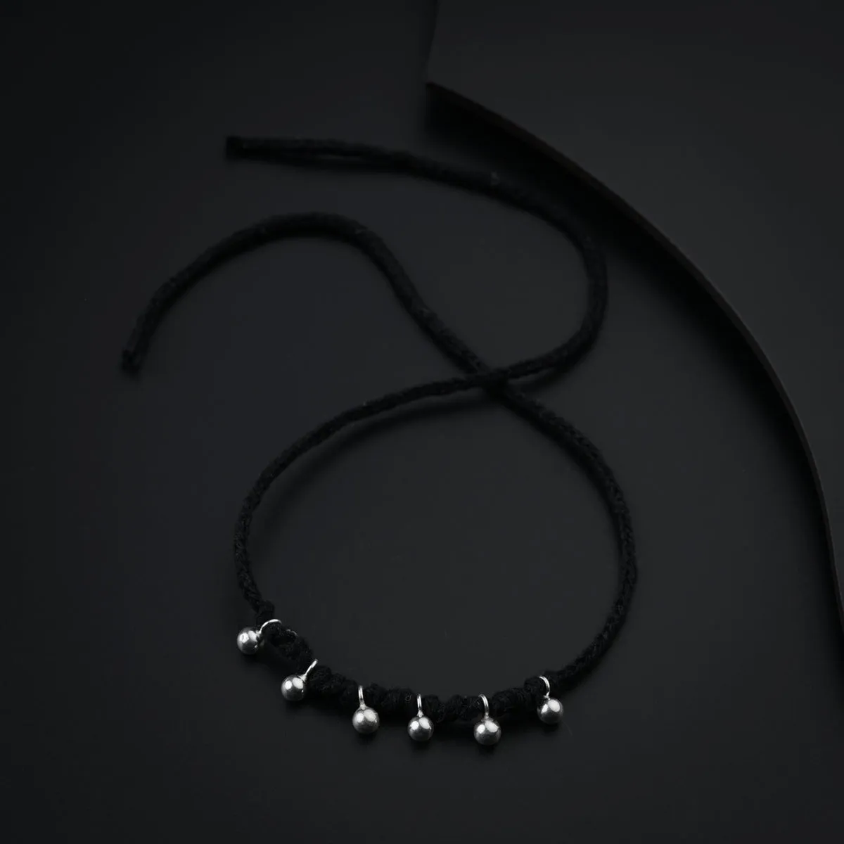Silver Beads Anklet