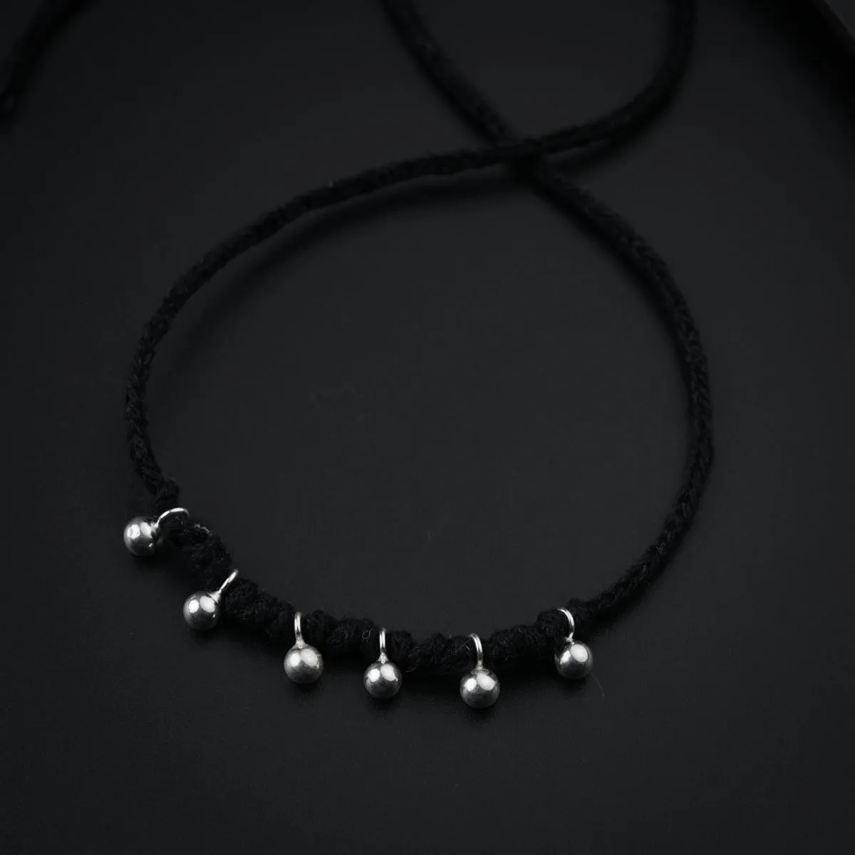 Silver Beads Anklet