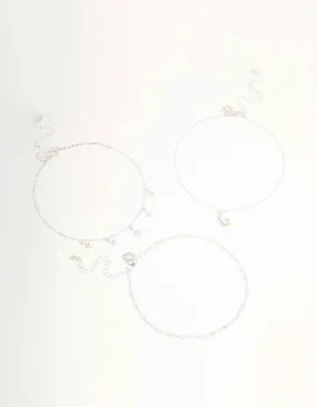 Silver Celestial Choker Necklaces 3-Pack