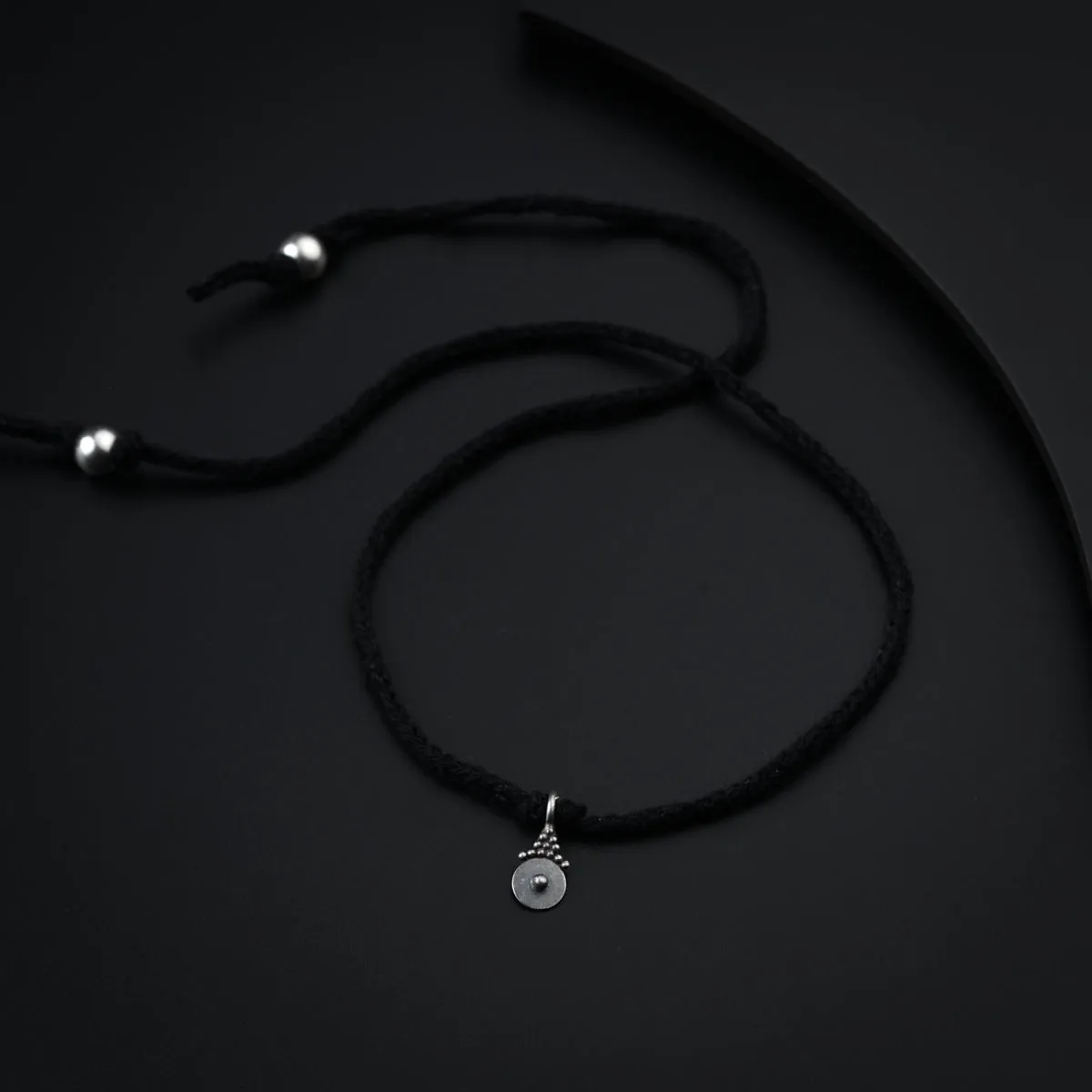Silver Drop Motif Anklet