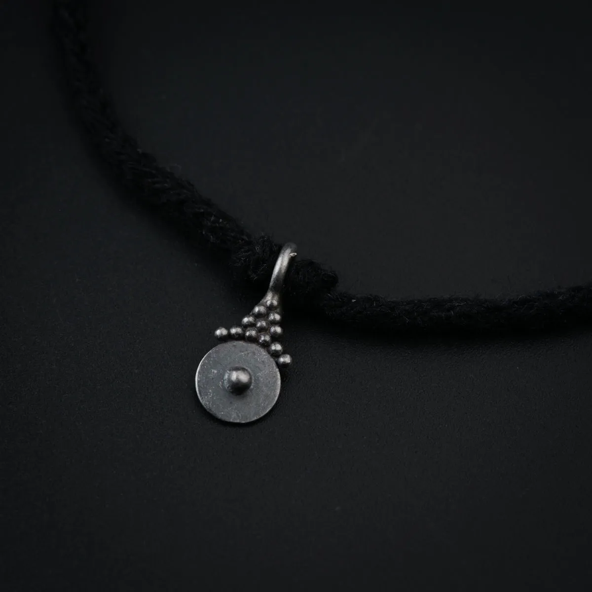 Silver Drop Motif Anklet