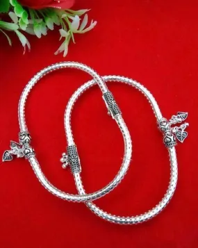 Silver Plated Anklets or Payal for women and Girls